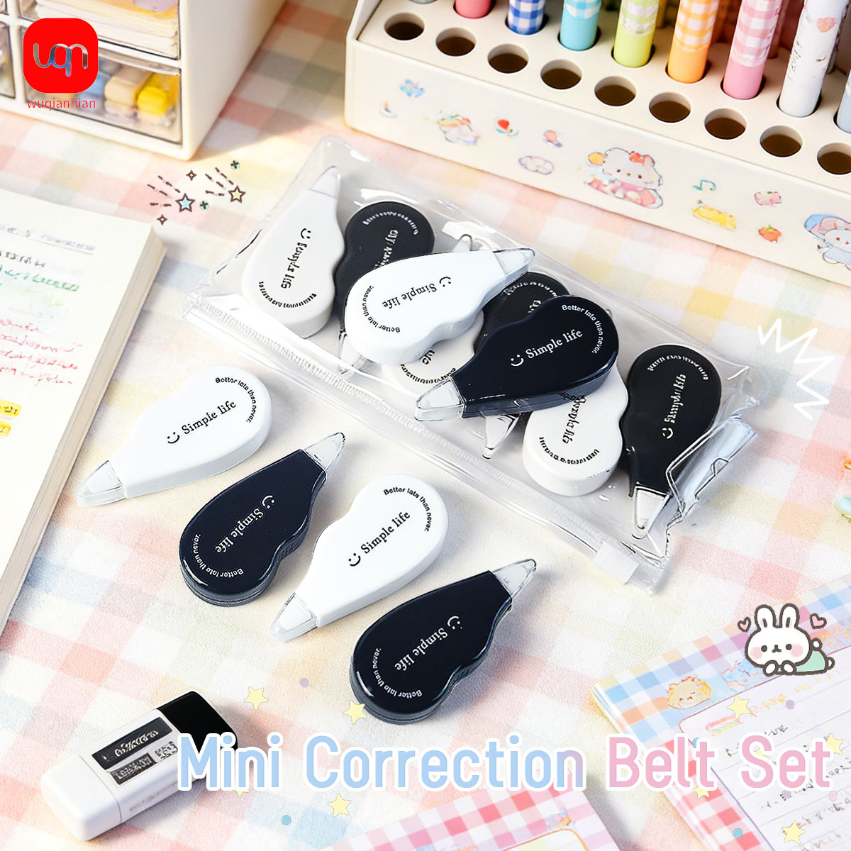 Office Supply Office Stationery Items - WQN - Fita Corretiva Mini Preta