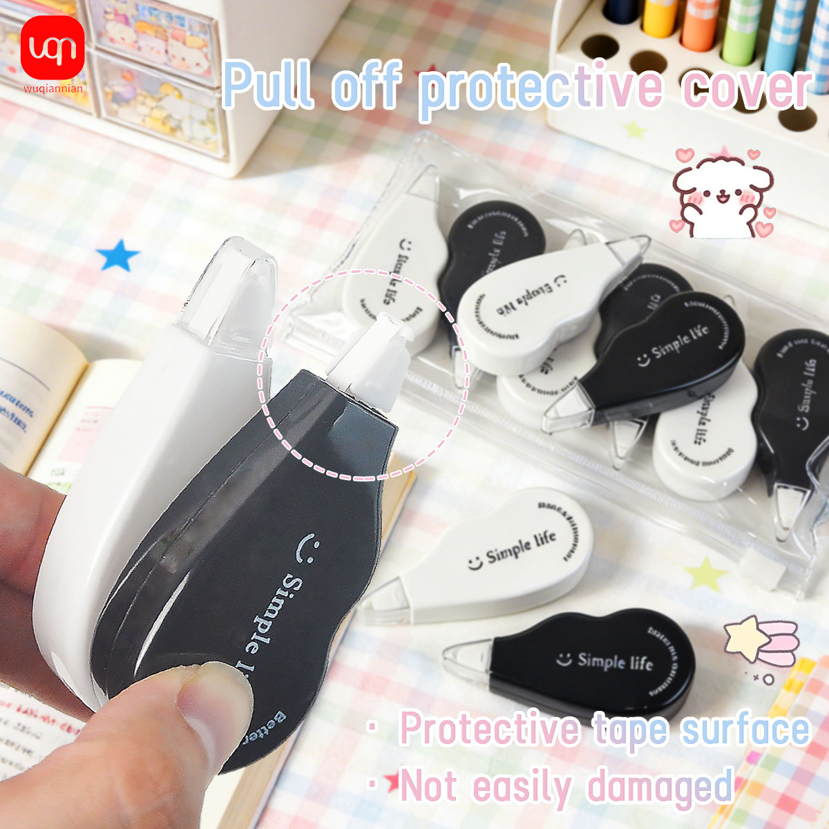 WQN - Fita Corretiva Mini Pret - Office Supply Office Stationery Items avaliação e preço
