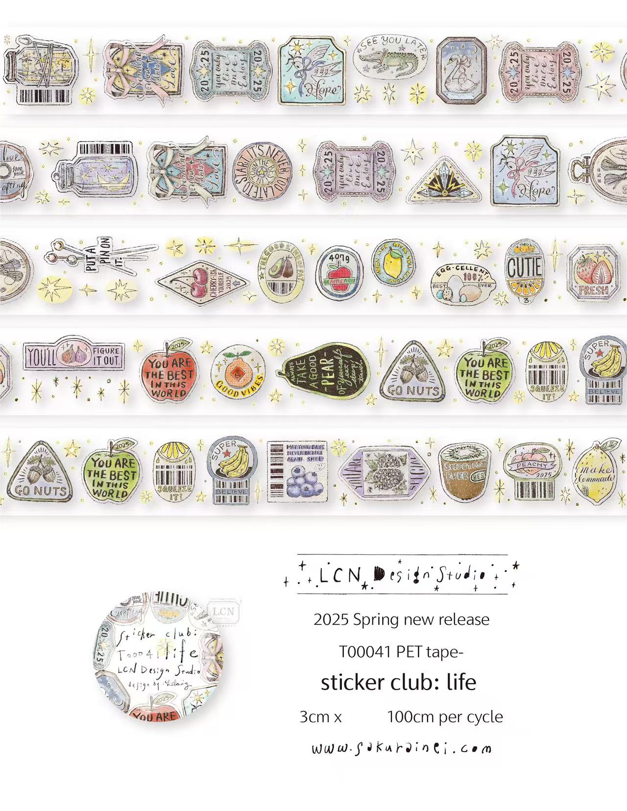 1 laço lcn adesivo vintage clu - Washi Tape Set avaliação e preço